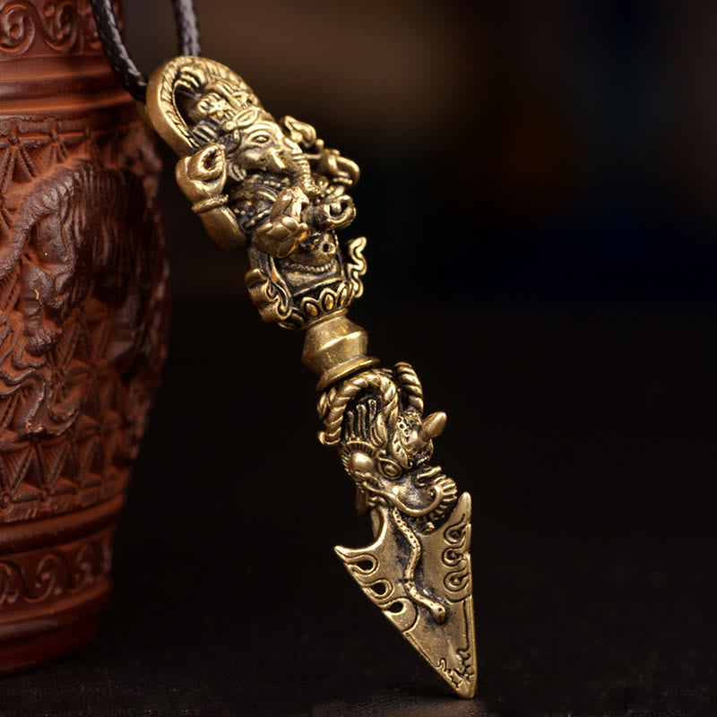 Ganesh Dorje Vajra Spiritual Power Necklace Pendant