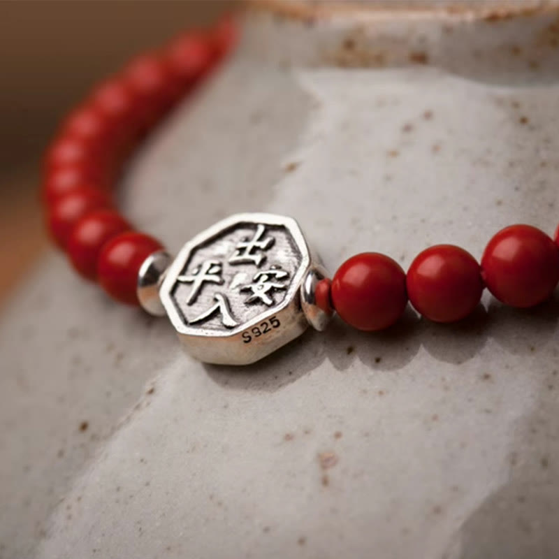 Yin Yang Cinnabar Concentration Bracelet 6mm String