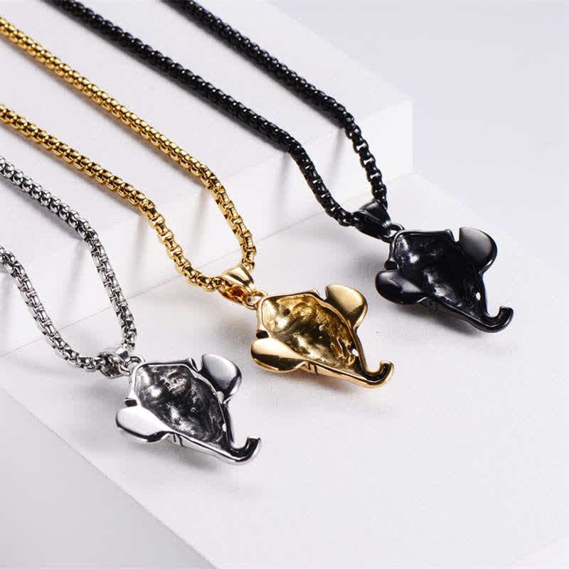 Ganesh Necklace Titanium Steel Pendant Protection Unisex