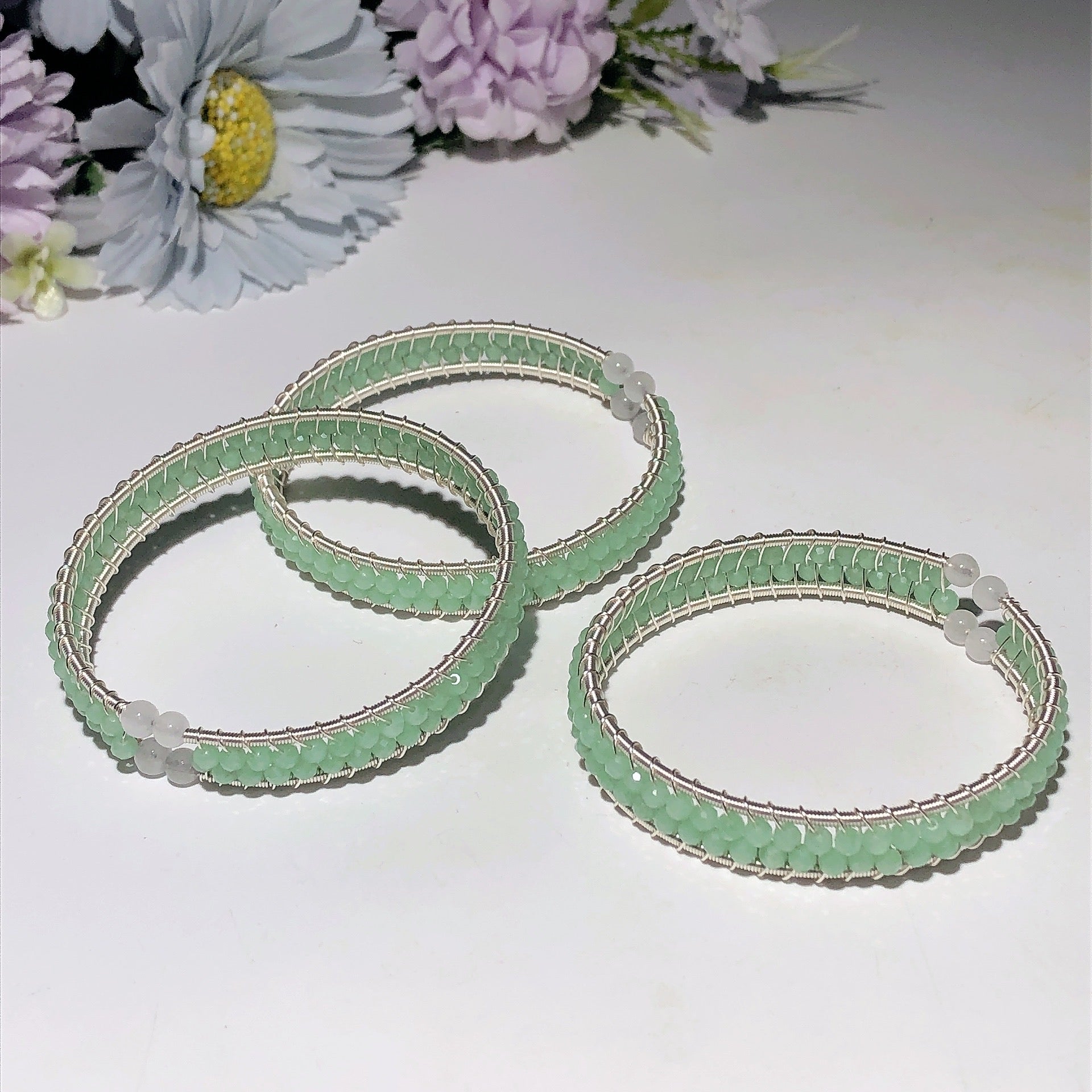 9cm Jadeite Jade Healing Bracelet for Energy & Balance
