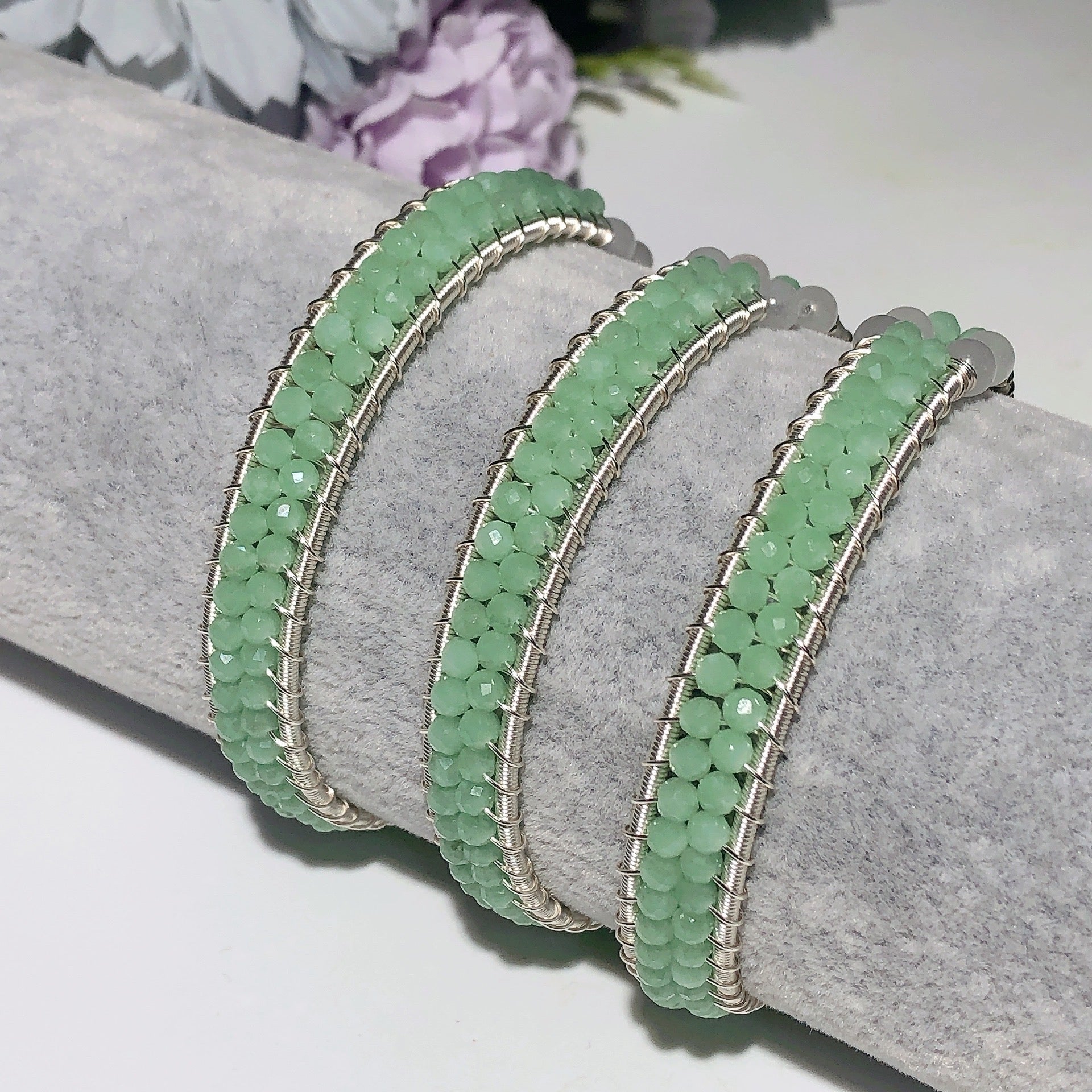 9cm Jadeite Jade Healing Bracelet for Energy & Balance