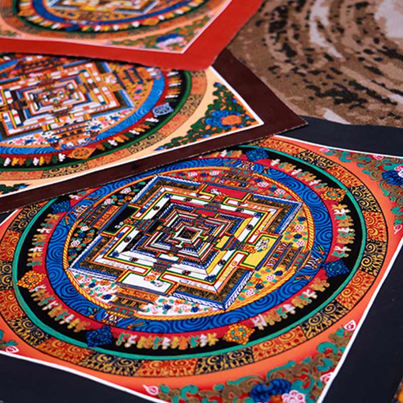 32cm Tibetan Mandala Tapestry | Handmade Spiritual Art