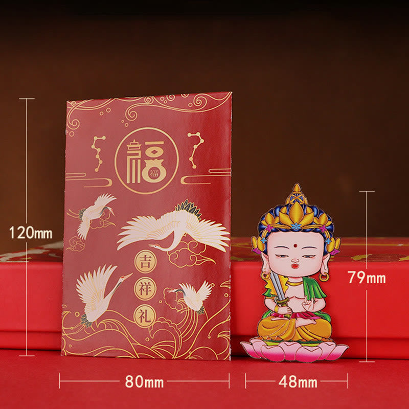 Chinese Zodiac Copper Phone Sticker for Wealth & Fortune Blessings