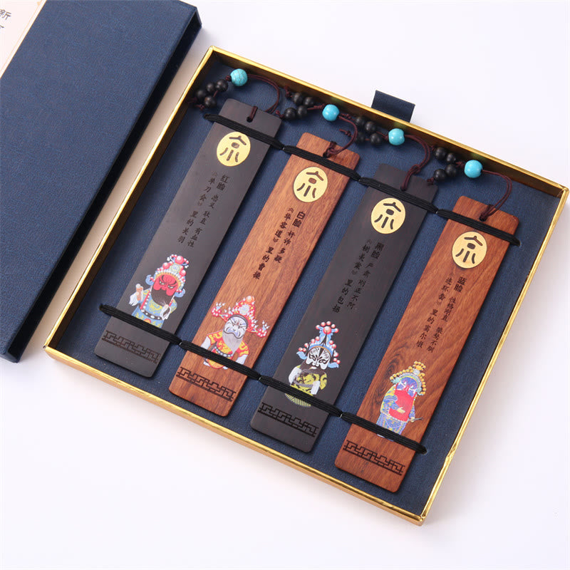 Wooden Four Seasons Bookmarks Set | Zen Decor Gift