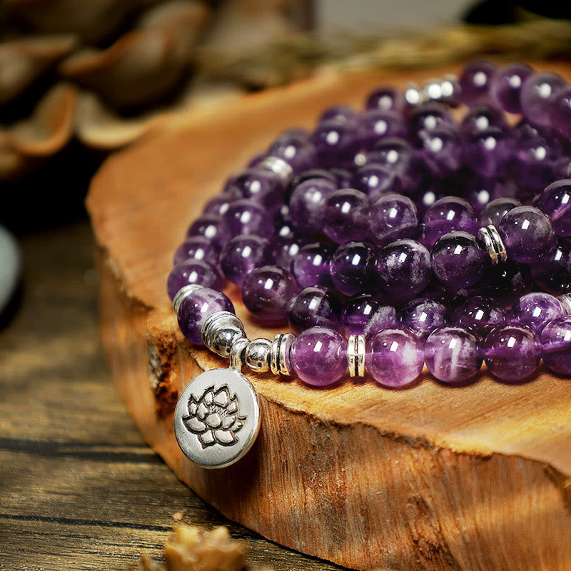 8mm Amethyst Purification Mala Bracelet for Healing