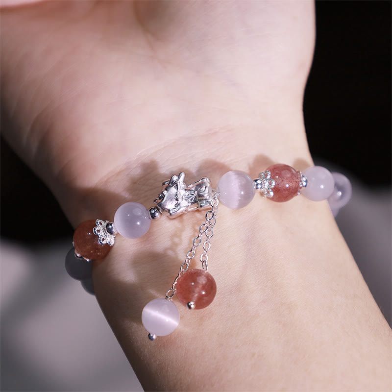 Natural Cat's Eye Moonstone Spiritual Support Bracelet