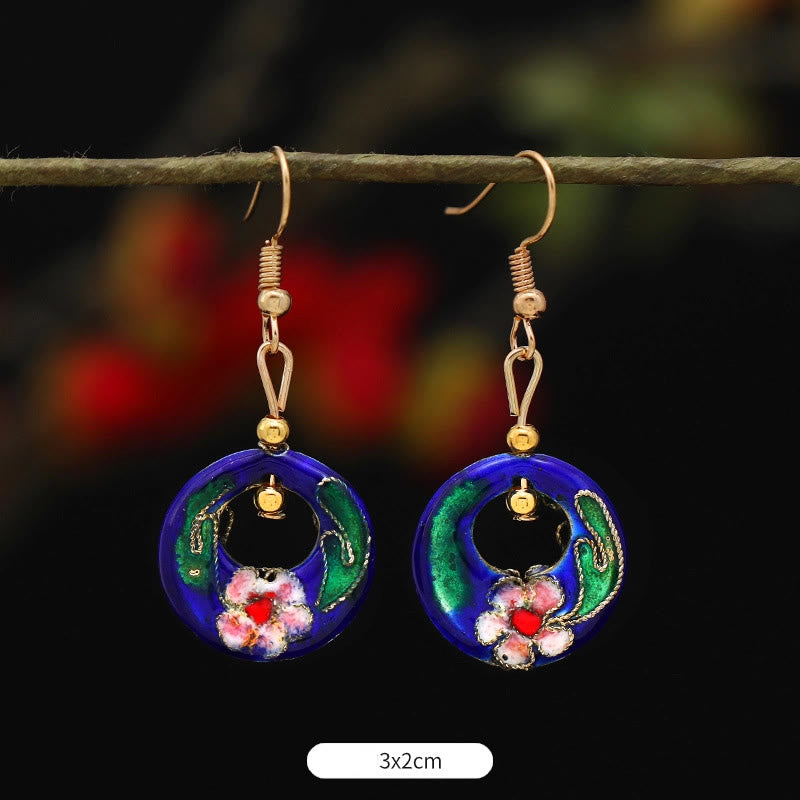 Alloy Copper Lotus Butterfly Drop Earrings for Spiritual Enlightenment