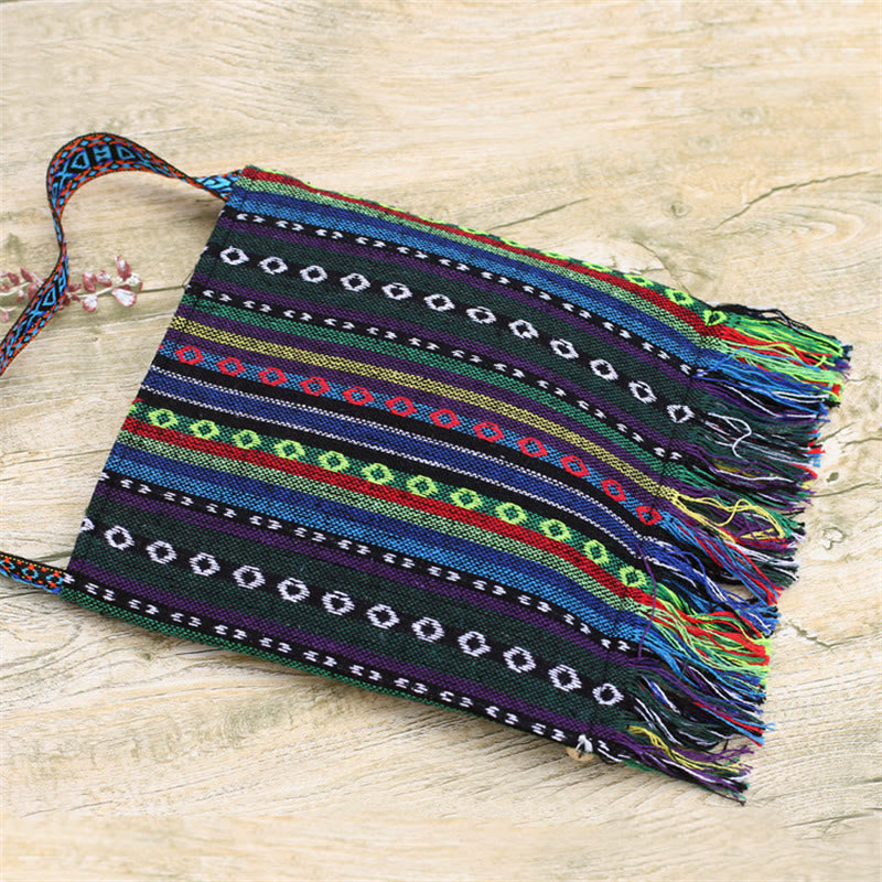 Canvas Camellia Crossbody Bag | Handmade Embroidered Shoulder Bag