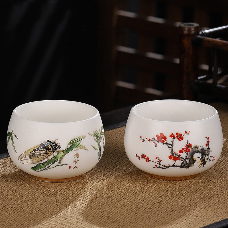 Ceramic Zen Teacup 185ml for Mindful Kung Fu Tea Ceremony