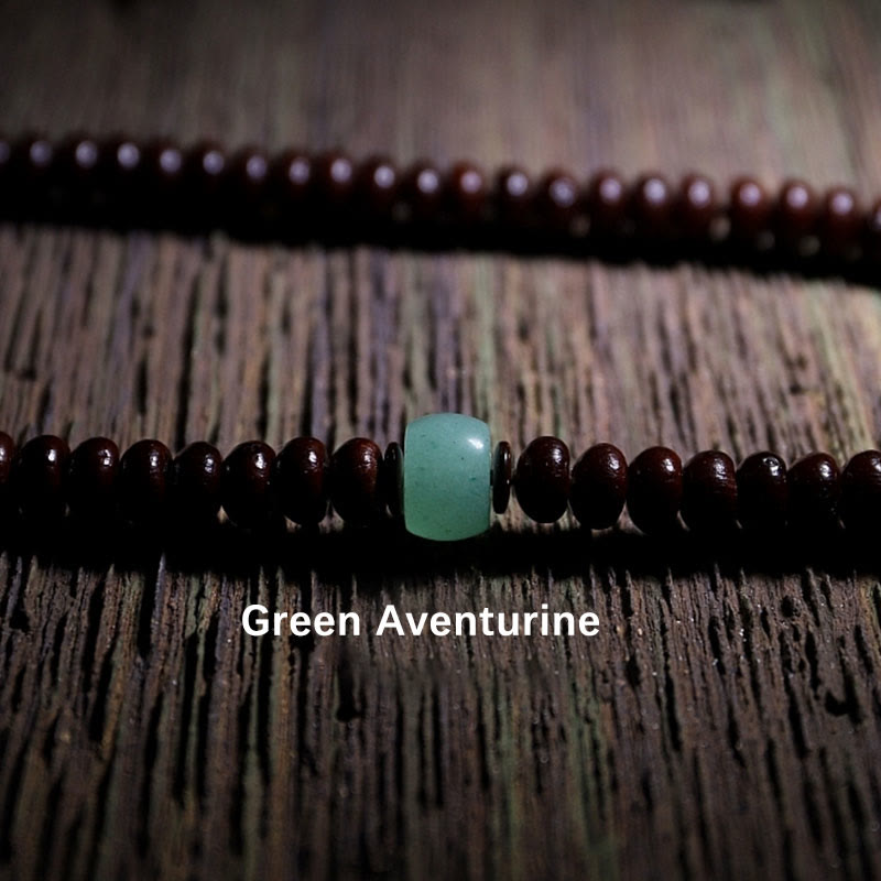 9mm Purple Bodhi Seed Mala Bracelet with Three-eyed Dzi Beads for Harmony