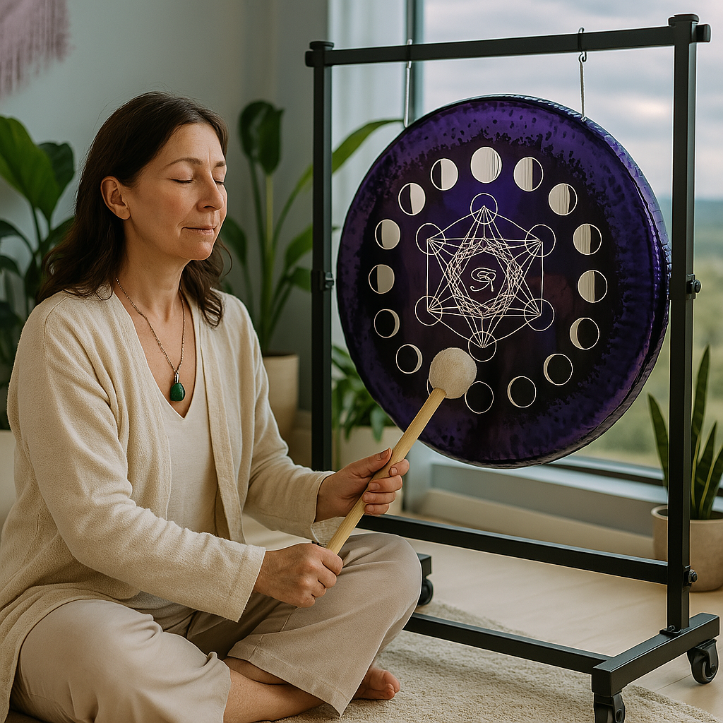 Purple Horus Eye Meditation Gong Instrument