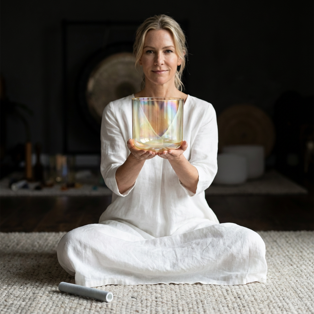 Citrine Crystal Singing Bowl - Meditation & Chakra Sound