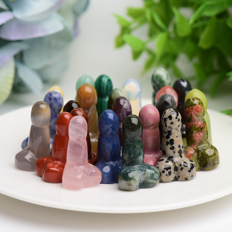 1.1 inch Mixed Crystal Mini Figurine Carvings for Healing