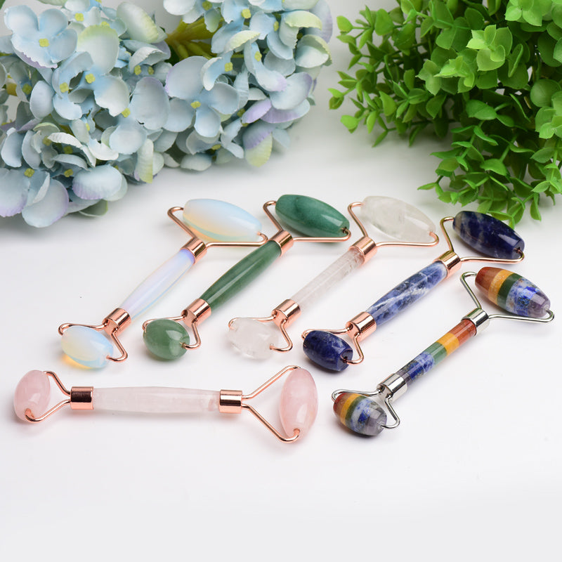 5.6 Inch Crystal Facial Roller for Healing & Massage