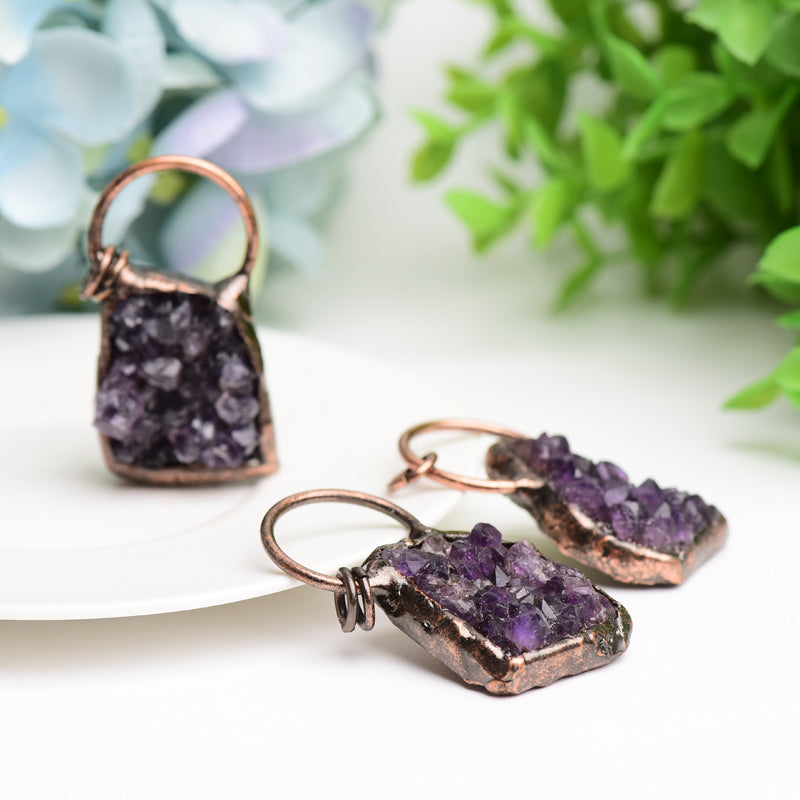 20g Amethyst Crystal Cluster Pendant for Meditation