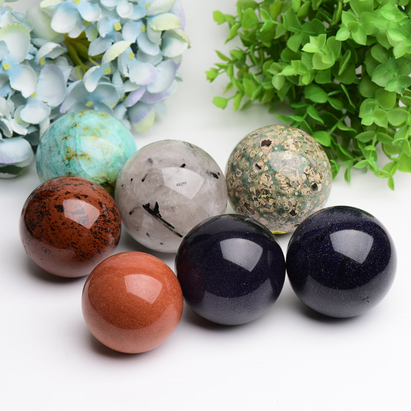2.5-3 inch Mixed Crystal Healing Sphere for Energy Balance