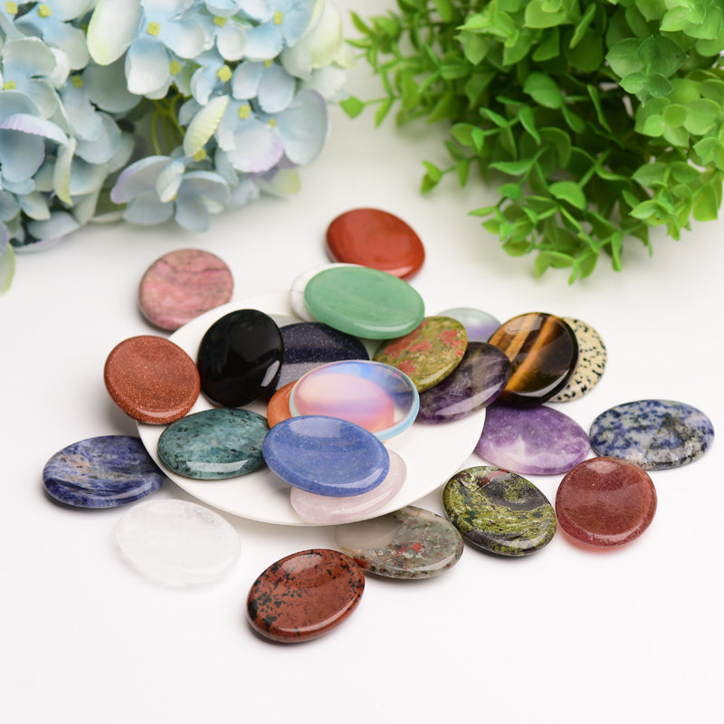 1.8inch Mixed Crystal Worry Stones for Anxiety Relief