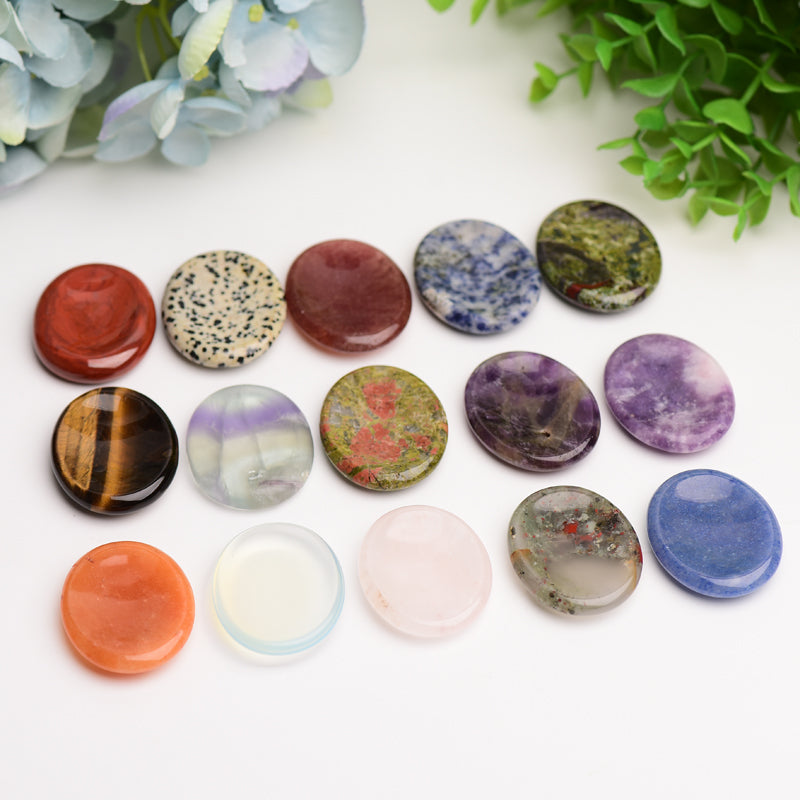 1.8inch Mixed Crystal Worry Stones for Anxiety Relief