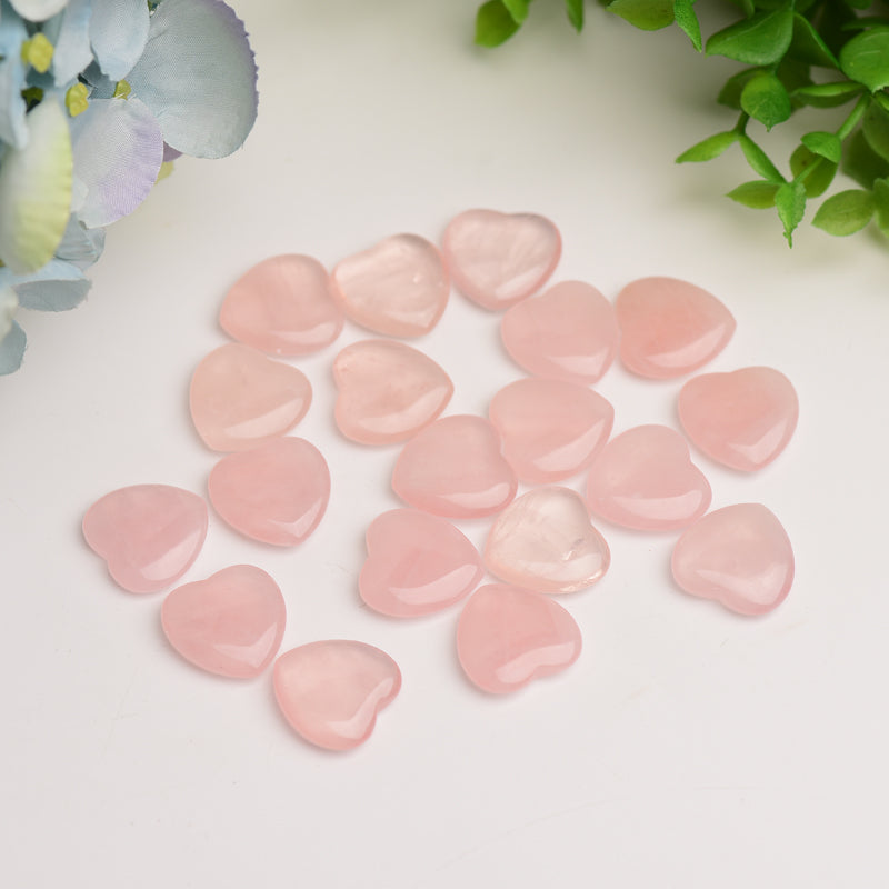 0.8 inch Rose Quartz Heart Crystal for Healing & Love