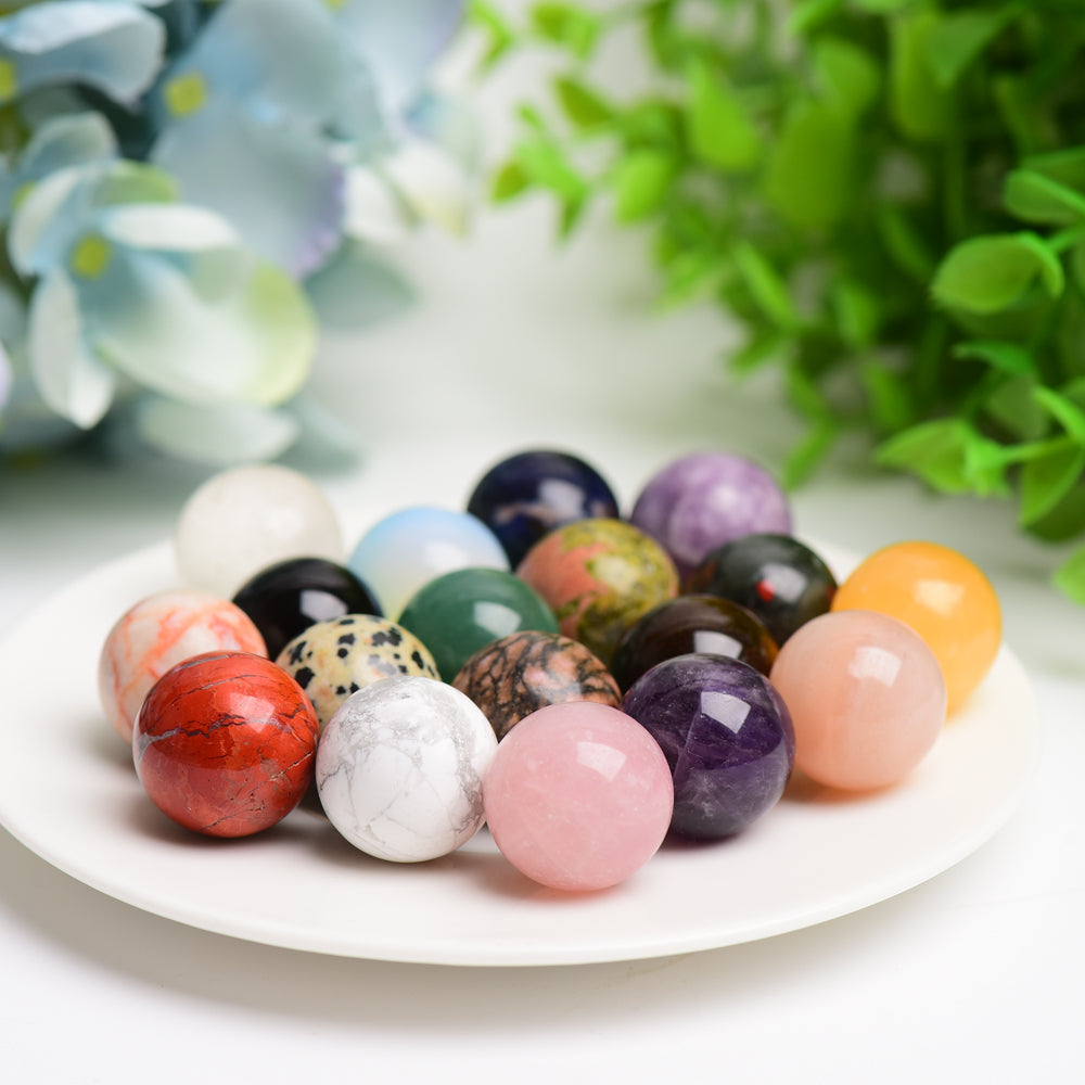20mm Mixed Natural Crystal Sphere for Healing
