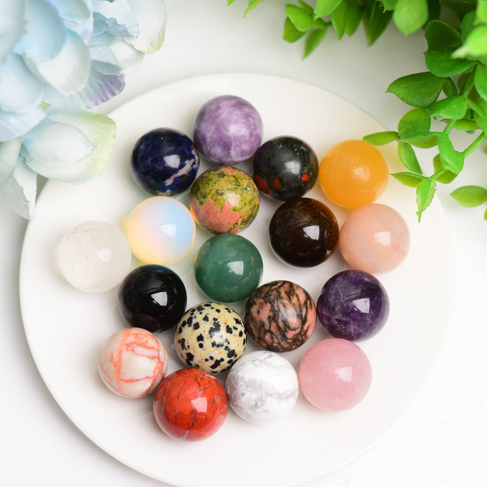 20mm Mixed Natural Crystal Sphere for Healing