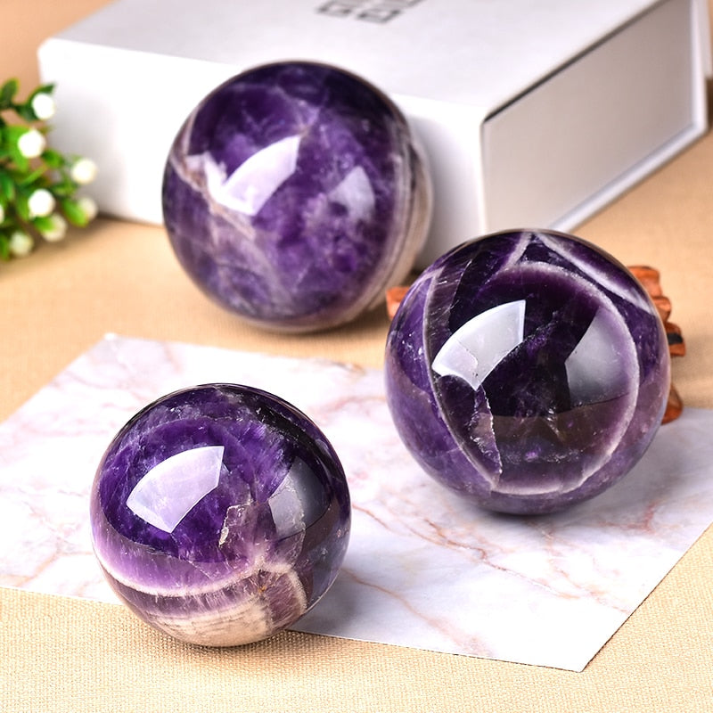 Amethyst Sphere for Anxiety Relief & Clarity