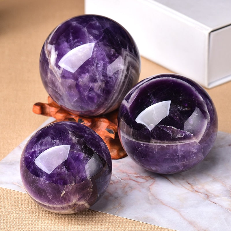 Amethyst Sphere for Anxiety Relief & Clarity