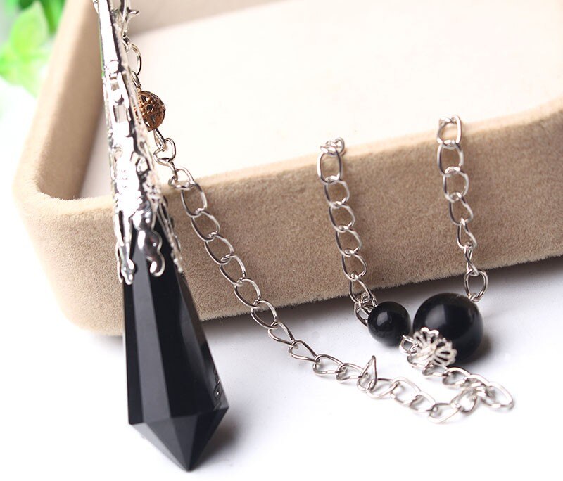 Obsidian Crystal Protection Pendulum