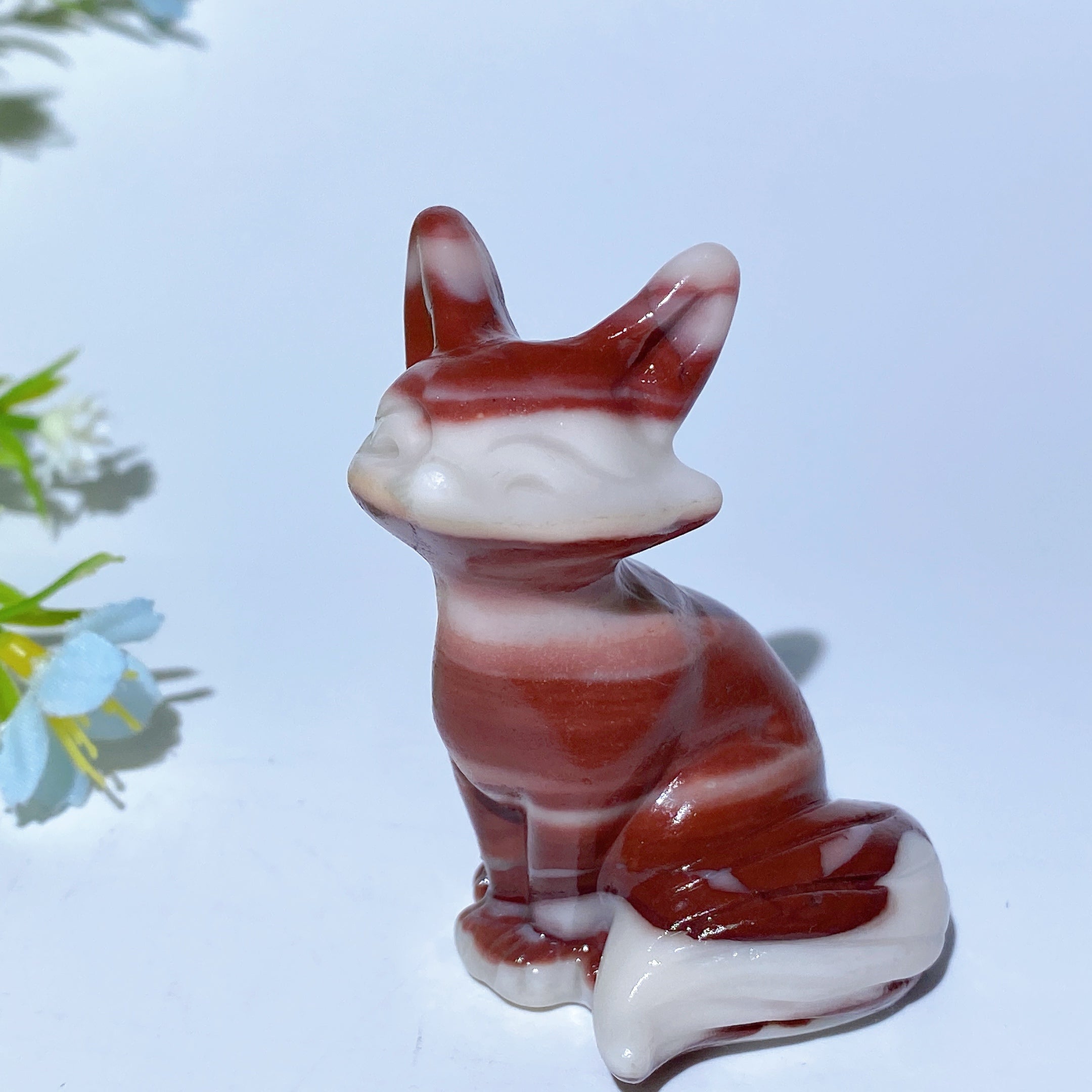 2.3" Mixed Crystal Fox Carvings for Healing & Meditation