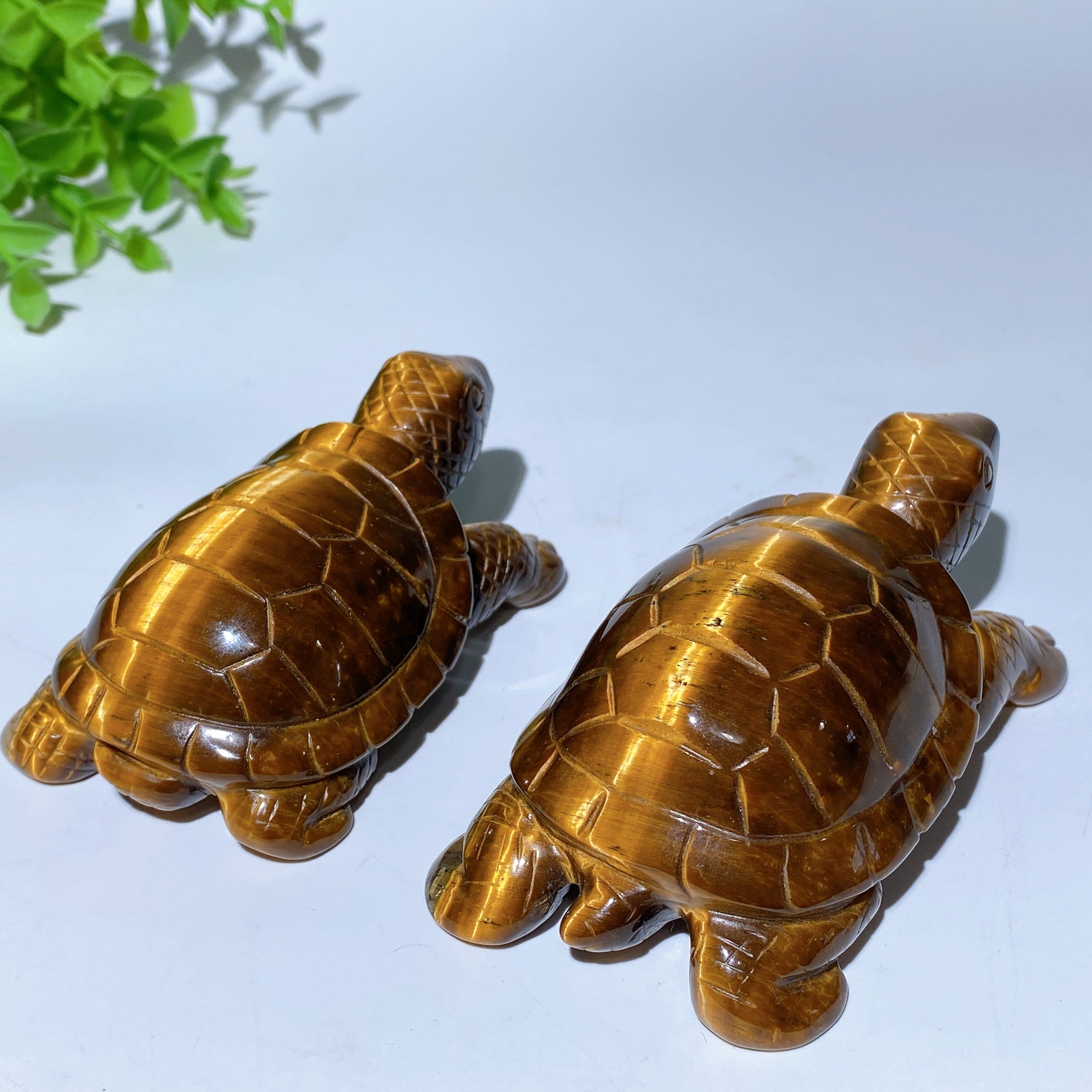 3.2-3.9 inch Yellow Tiger Eye Turtle Crystal Carving