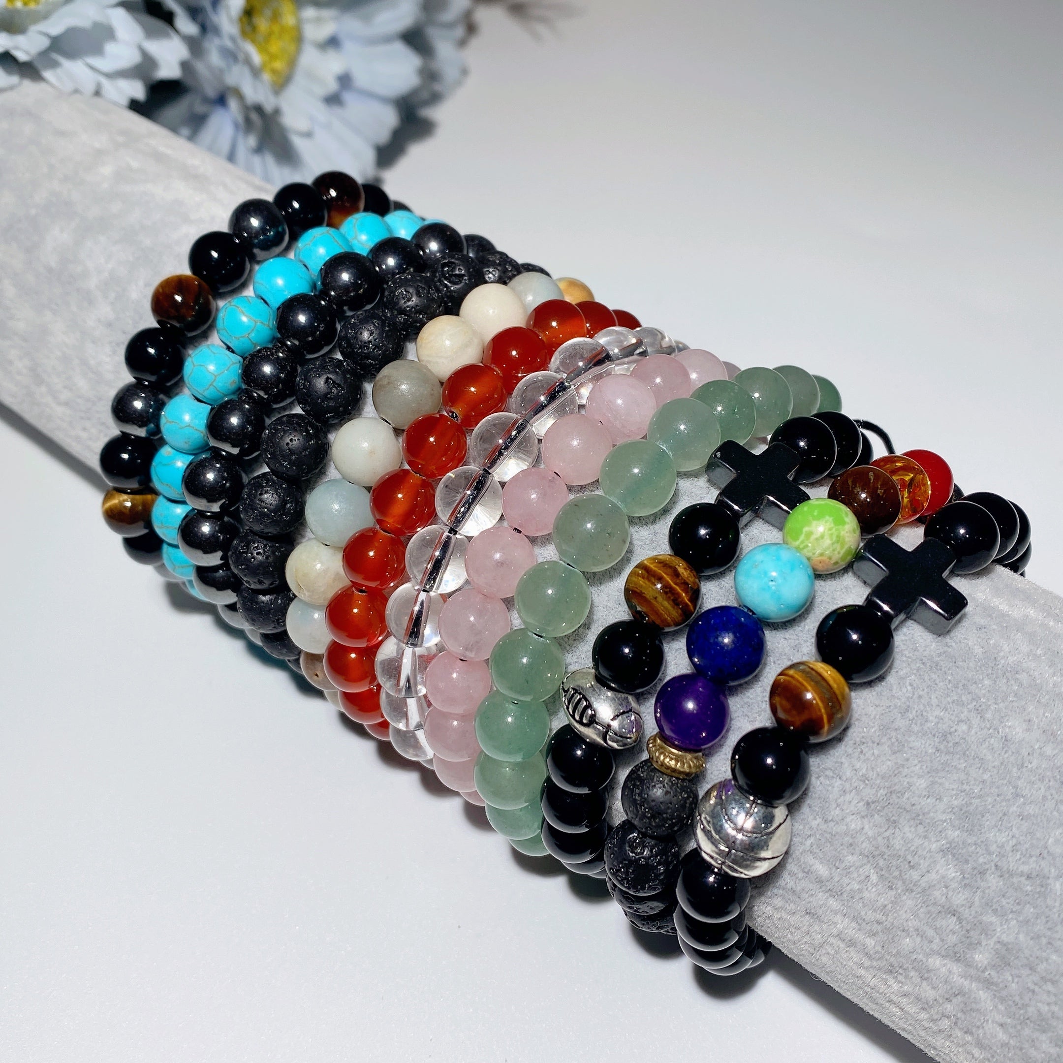 8mm Mixed Crystal Spiritual Bracelet for Healing and Protection