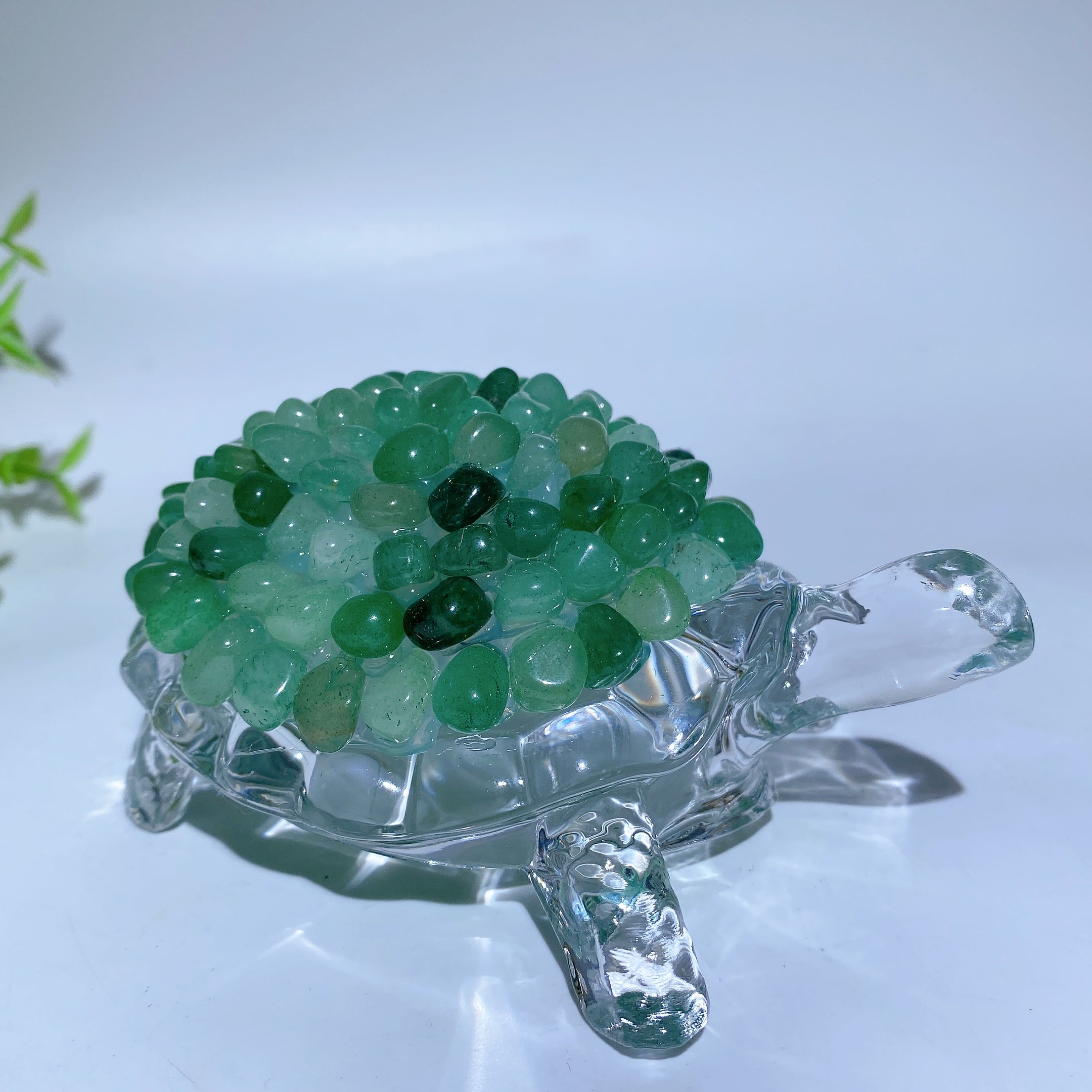 4.5-inch Crystal Chips Turtle Figurine for Healing & Prosperity