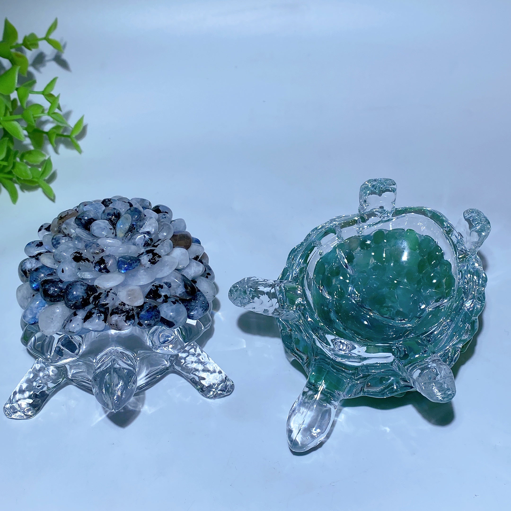 4.5-inch Crystal Chips Turtle Figurine for Healing & Prosperity