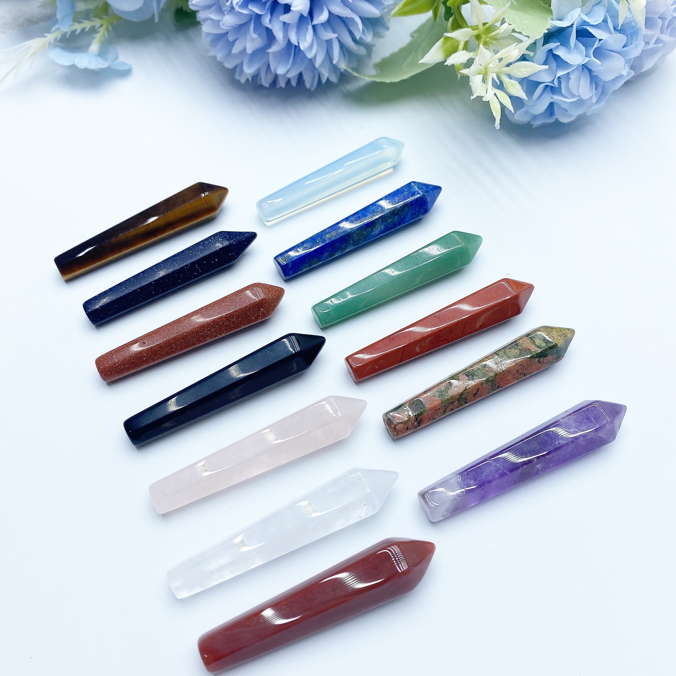 1.9 Inch Mixed Crystal Hexagonal Point for Healing