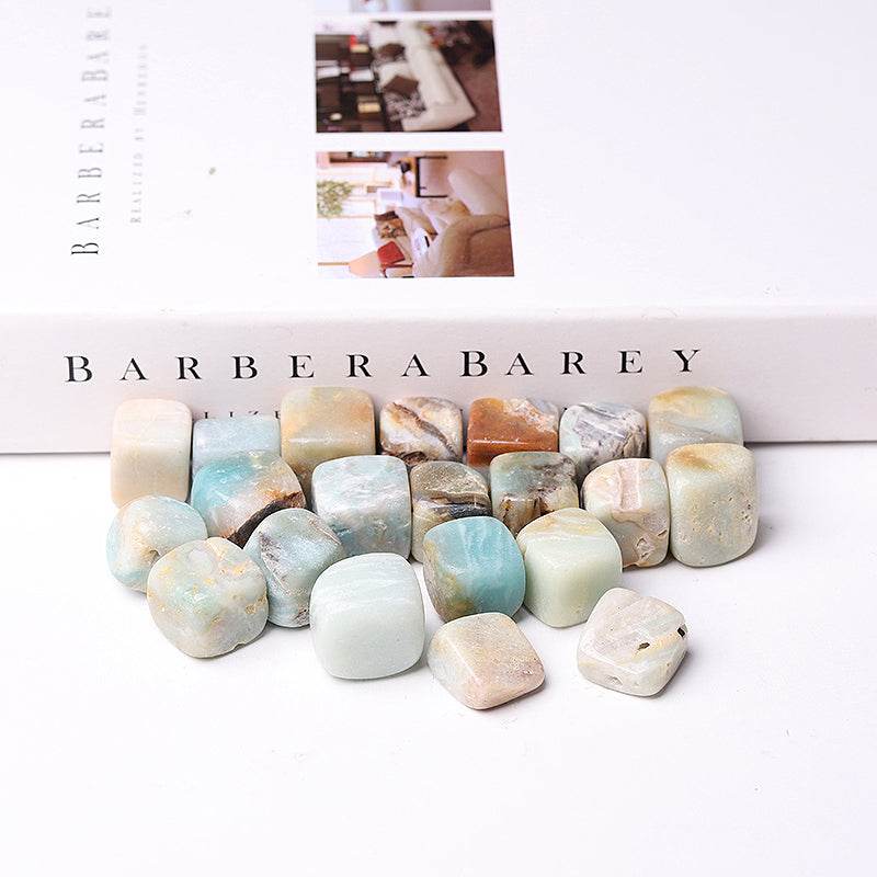 20mm Sky Blue Caribbean Calcite Healing Crystal Cubes
