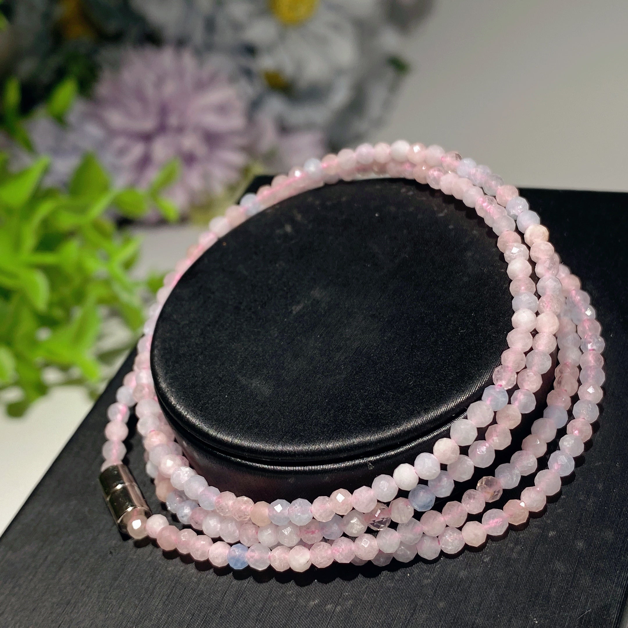 2mm Mixed Crystal Spiritual Healing Necklace Magnetic Buckle