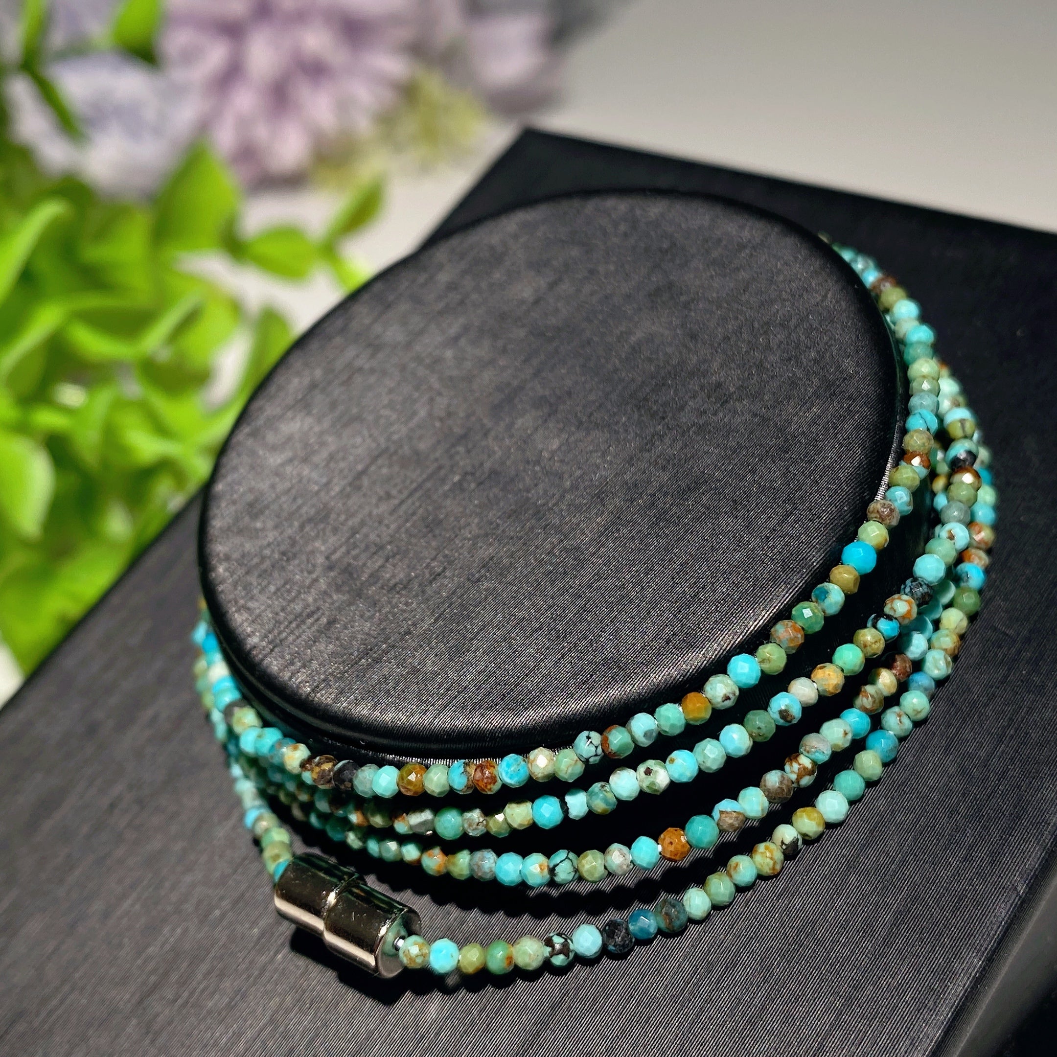 2mm Mixed Crystal Spiritual Healing Necklace Magnetic Buckle