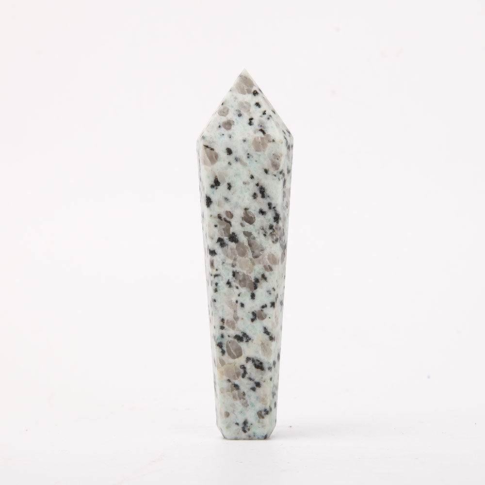 4.25" Kiwi Jasper Crystal Smoking Pipe for Healing Rituals
