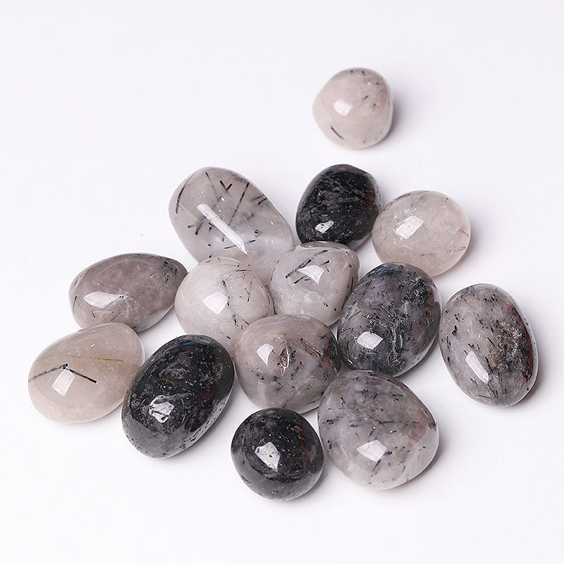Black Tourmaline Tumbled Stones 25-40mm for Energy Healing