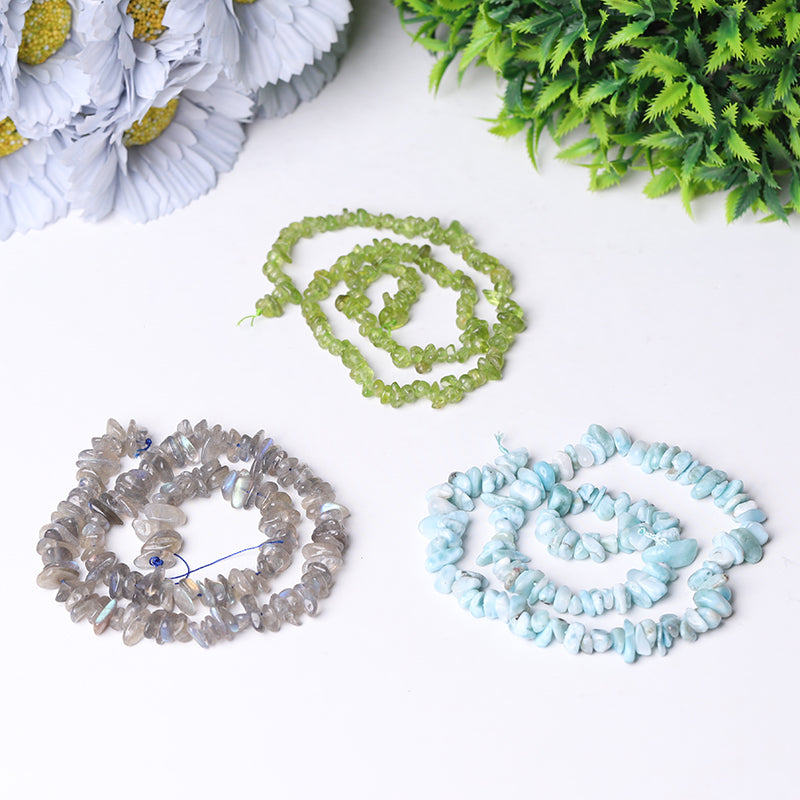 Natural Crystal Chips String for DIY Jewelry Making