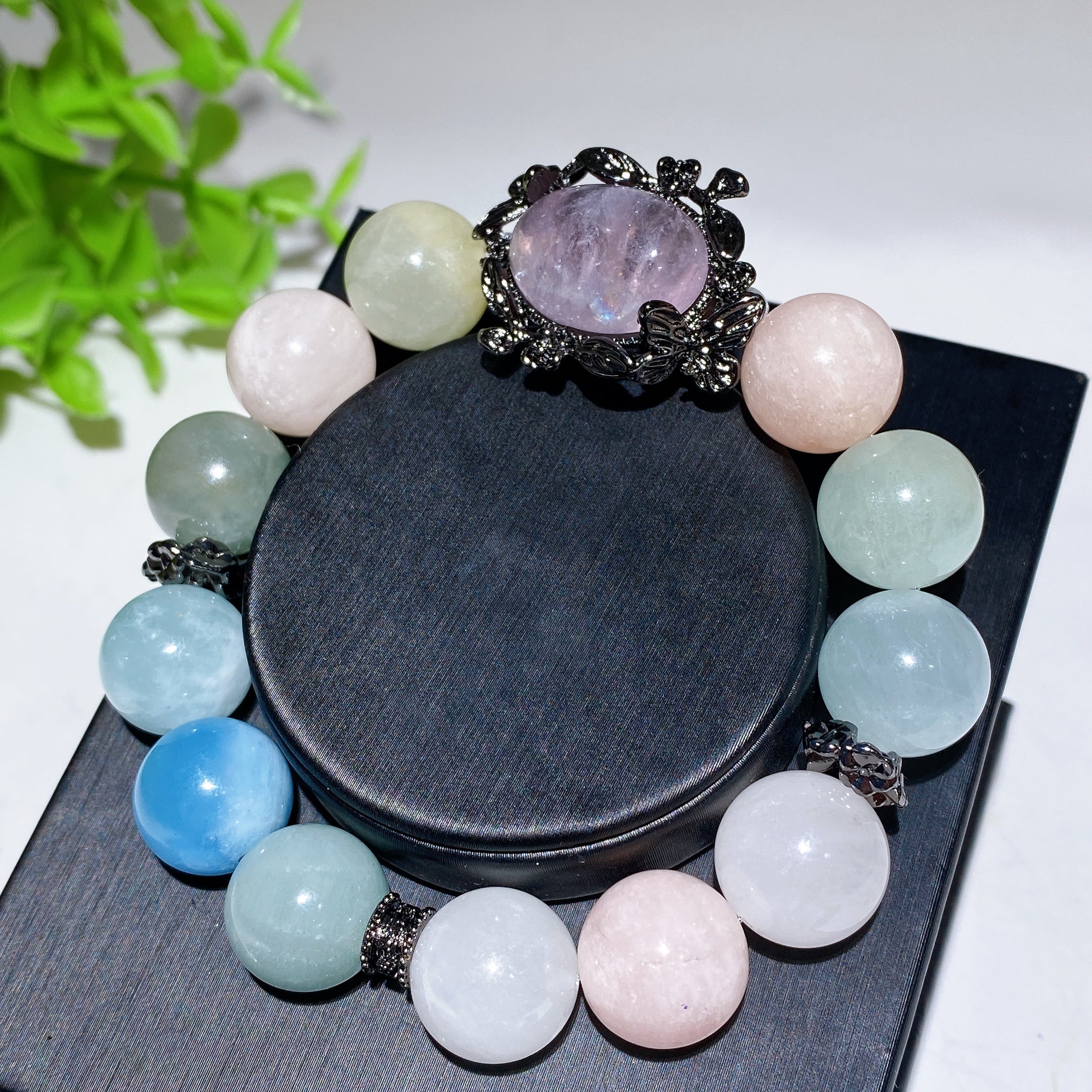 Crystal Healing Bracelet 10-16mm Beads for Spiritual Balance