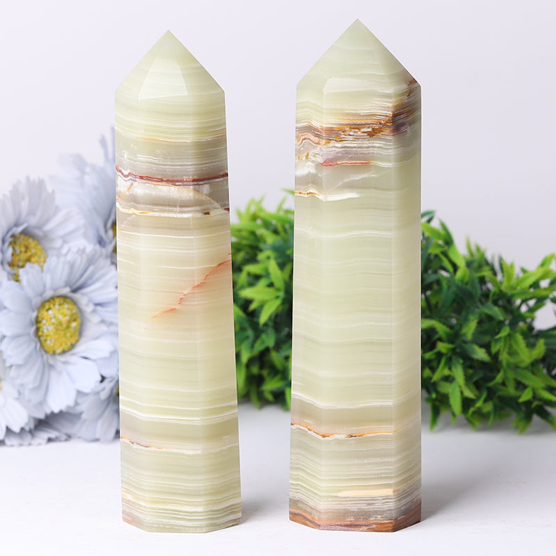 Middle Size Afghan Jade Crystal Tower 7.5 Inch Healing