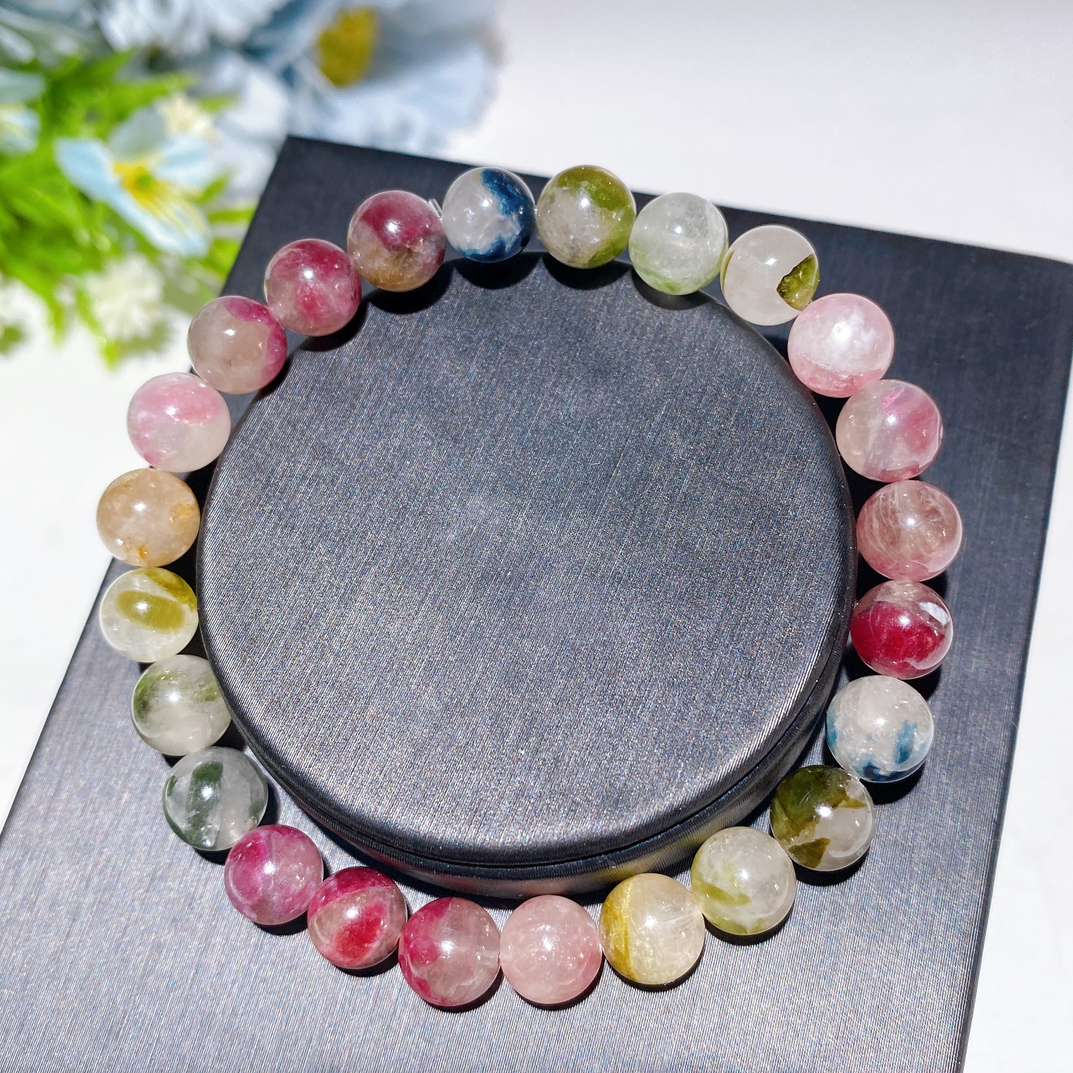 Crystal Healing Bracelet 4-14mm Mixed Stones Spiritual Protection