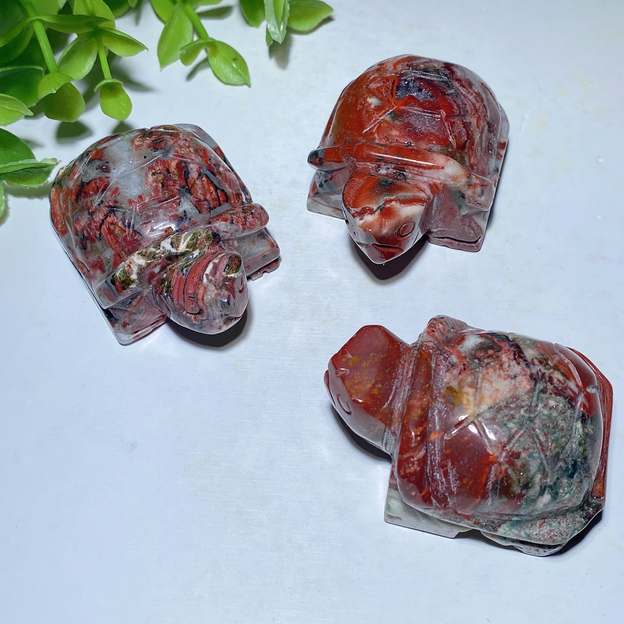 1.9 inch Jade Crystal Turtle Carving Figurine for Prosperity