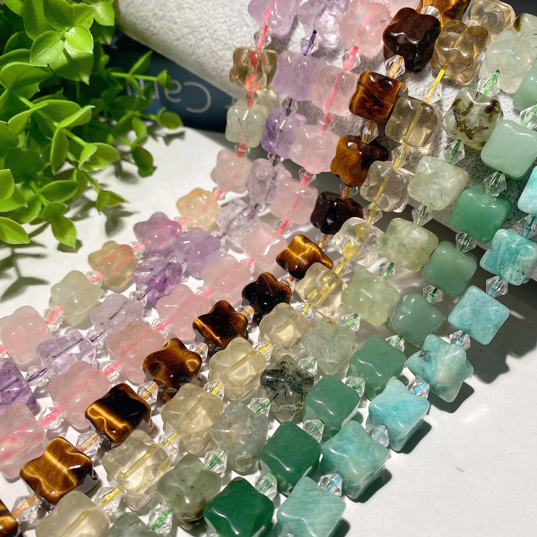 15 Inch Mixed Crystal Healing Beads Strand for Jewelry Making