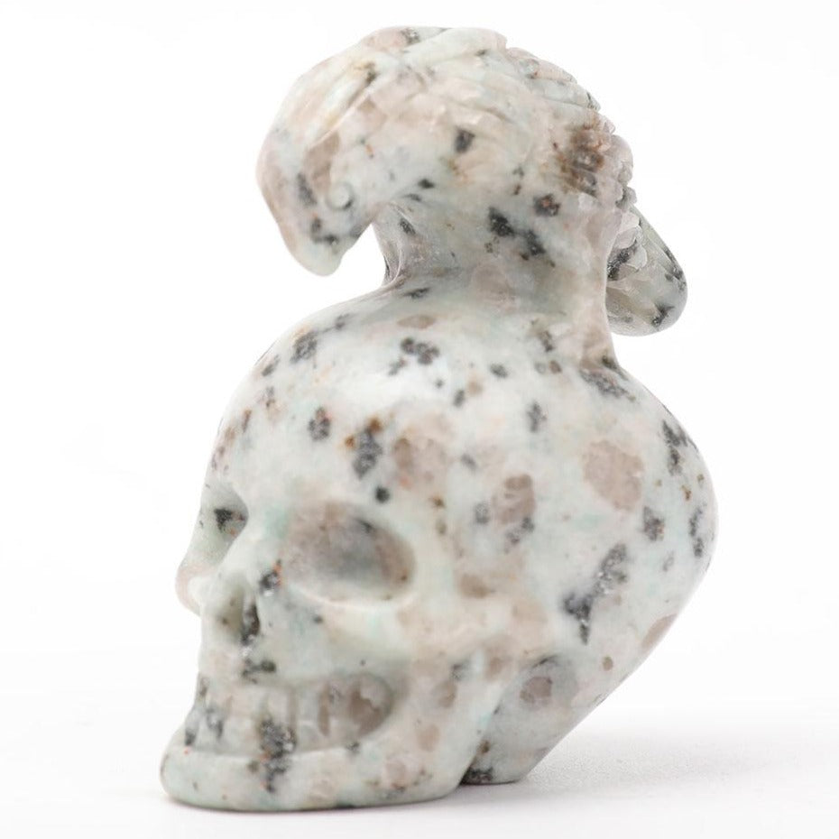2 inch Kiwi Jasper Crystal Skull Carving for Meditation