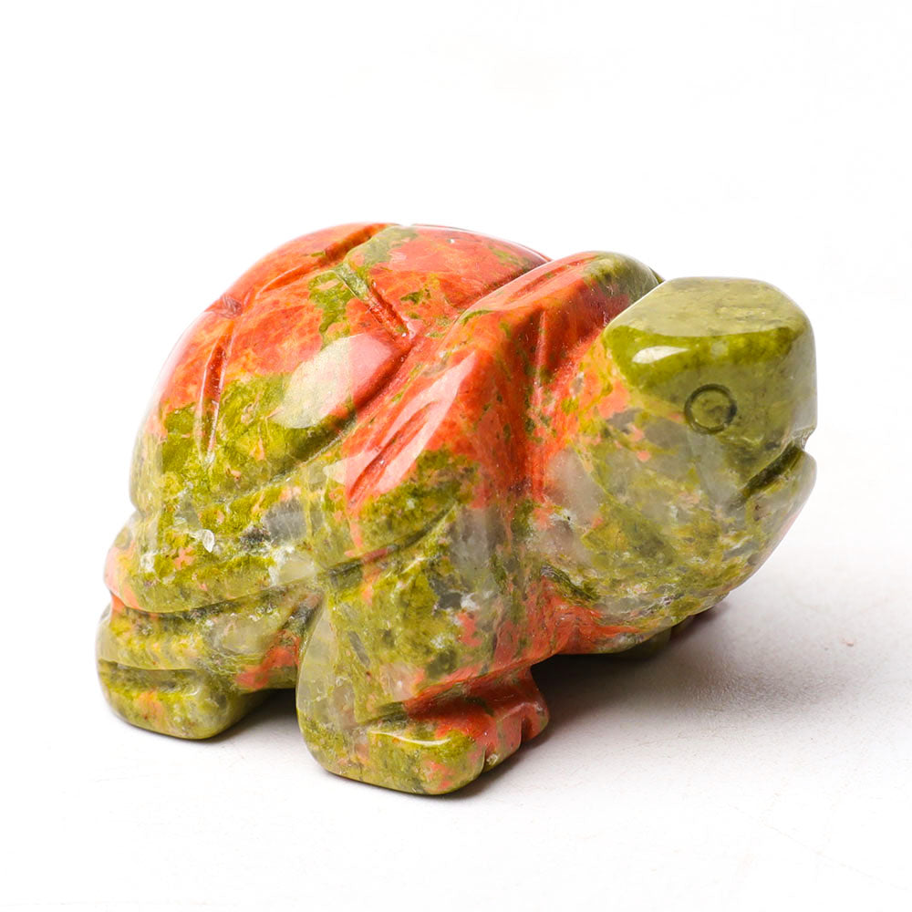 1.5 inch Unakite Crystal Turtle Figurine for Prosperity