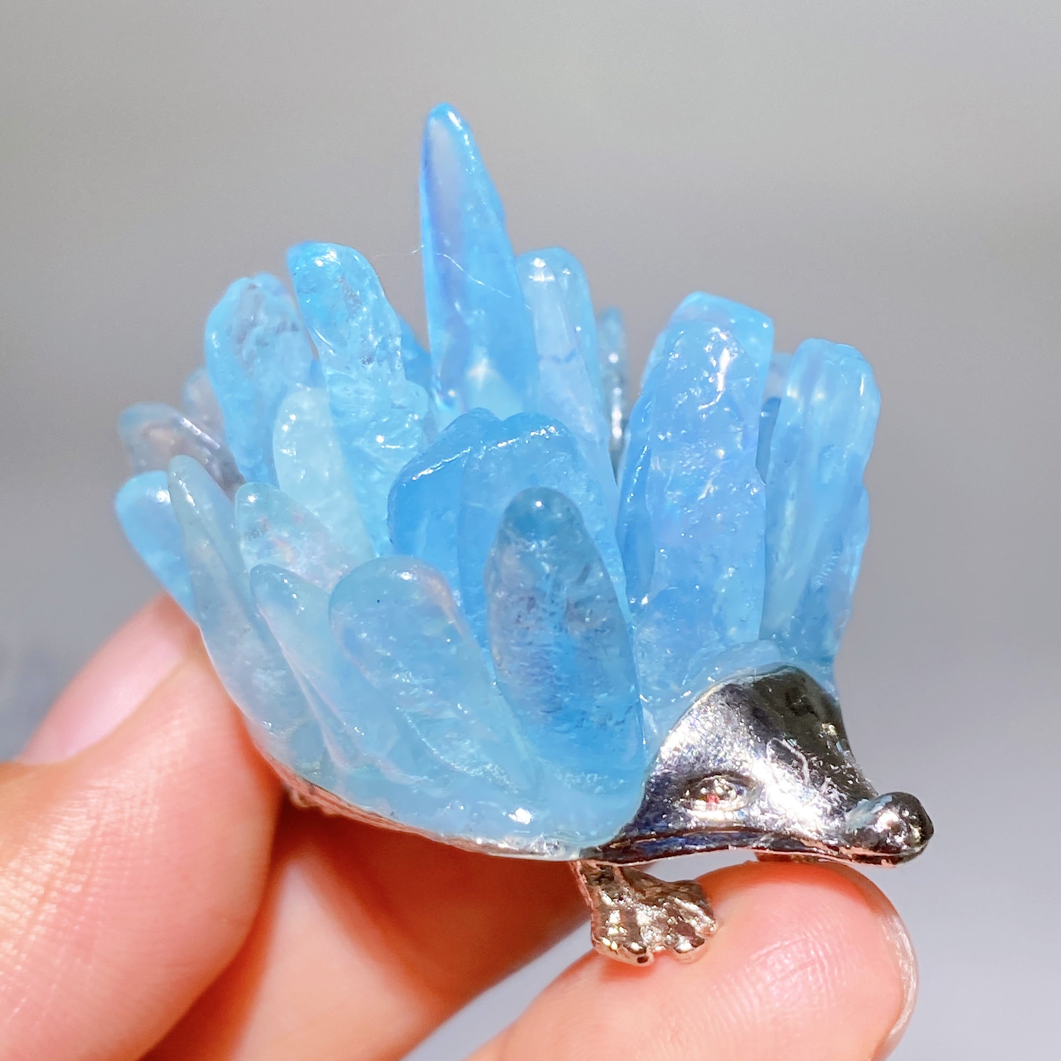 2-inch Crystal Hedgehog Figurine for Healing Energy