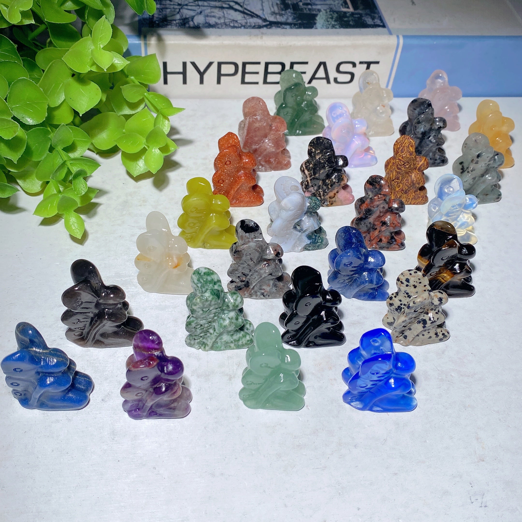 1.2 inch Mixed Crystal Butterfly Fairy Carving for Healing