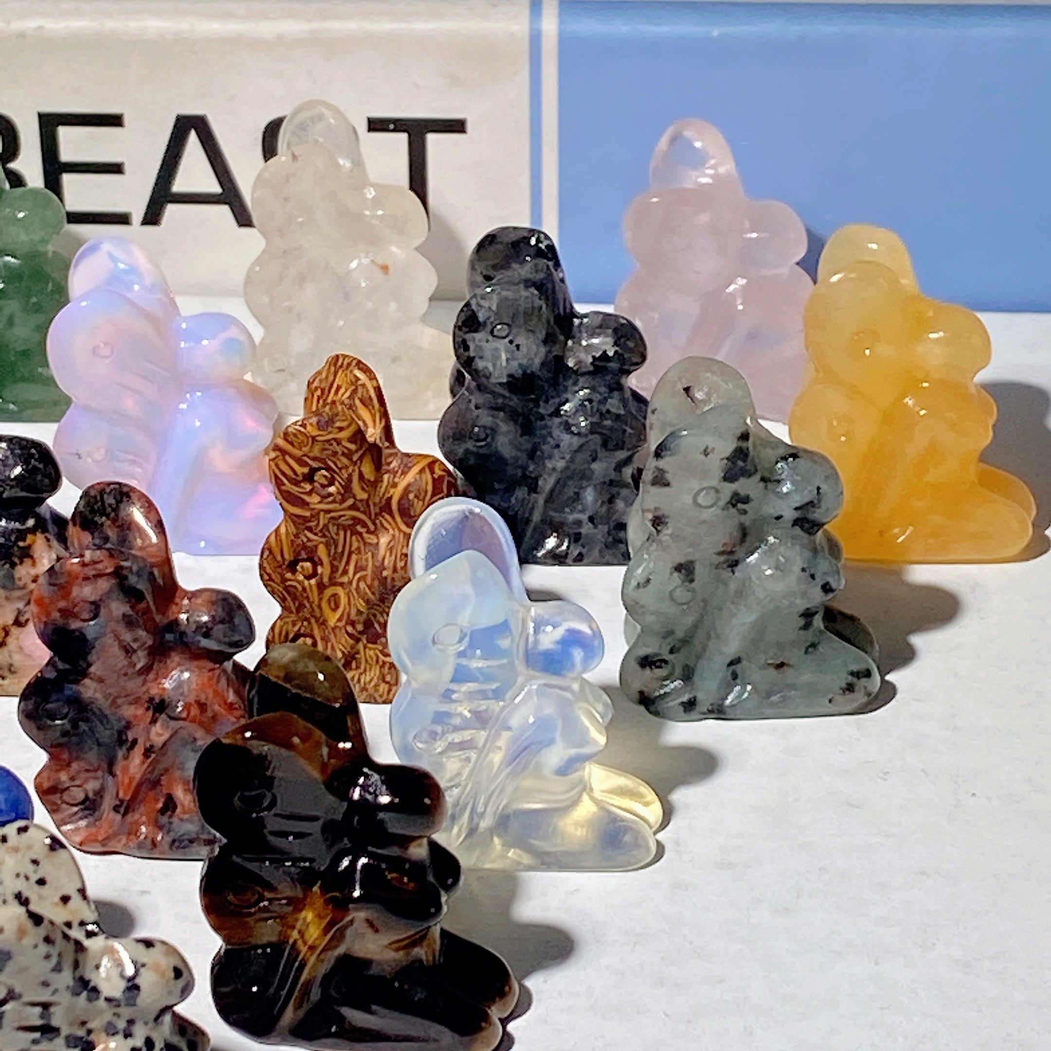 1.2 inch Mixed Crystal Butterfly Fairy Carving for Healing